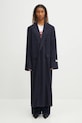 Палто с вълна Fiorucci Light Wool Maxi без изолация тъмносин W02FPOCO382WO01BL05