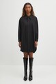 Vlnený kabát MM6 Maison Margiela bez kapucne čierna S52AA0192.M35469.900