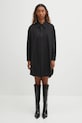 Μάλλινο παλτό MM6 Maison Margiela μαλλί μαύρο S52AA0192.M35469.900