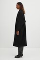 MM6 Maison Margiela płaszcz wełniany S52AA0192.M35469.900 czarny AW25