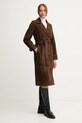 Pedro del Hierro płaszcz zamszowy 5492120 brązowy AW25