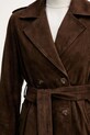 Pedro del Hierro płaszcz zamszowy 5492120 brązowy