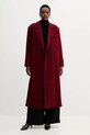 Kabát s vlnou Marella 2523016082200 burgundské AW25