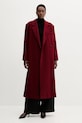 Marella palton de lână 2523016082200 burgundia AW25