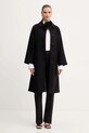 Marella płaszcz z dodatkiem wełny Emme by Marella 2525016012200 czarny AW25