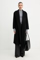 Marella płaszcz z dodatkiem wełny Emme by Marella 2525016032200 czarny AW25