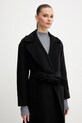 Marella płaszcz z dodatkiem wełny Emme by Marella 2525016032200 czarny