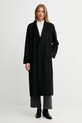 Μάλλινο παλτό Tommy Hilfiger WW0WW47286 μαύρο AW25