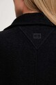 Kabát s prímesou vlny Tommy Hilfiger WW0WW47372 čierna