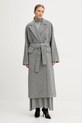 BOSS płaszcz z dodatkiem wełny bez kaptura szary 50548338