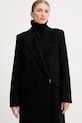 BOSS płaszcz kaszmirowy czarny 50548726