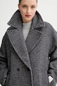 Calvin Klein płaszcz z dodatkiem wełny szary LV044D531G