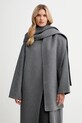 Calvin Klein płaszcz z dodatkiem wełny szary LV044D555G