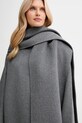 Calvin Klein płaszcz z dodatkiem wełny LV044D555G szary