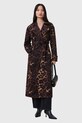AllSaints płaszcz bawełniany ABEL nieocieplane multicolor W035OC
