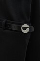 Παλτό με προσθήκη μαλλιού Coperni Logo Belted COPM14F1011 μαύρο