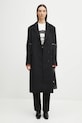 Παλτό με προσθήκη μαλλιού Coperni Logo Belted COPM14F1011