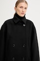 BOSS Orange płaszcz z dodatkiem wełny czarny 50548650