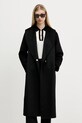 Пальто з вовною HUGO 50546753 чорний AW25