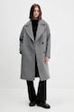 HUGO płaszcz z wełną 50547612 szary AW25