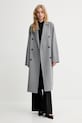 Marc O'Polo płaszcz z wełną szary 508024371127