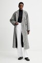 Marc O'Polo cappotto con lana 509017671133 grigio AW25