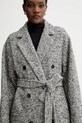 Marc O'Polo cappotto con lana 509017671133 grigio