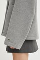 Lacoste płaszcz z dodatkiem wełny szary BF5309