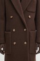 Lacoste wool coat brown BF5306