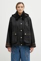 Barbour kurtka bawełniana Reighton Wax Jacket pozostałe czarny LWX1397BK71