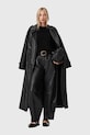 AllSaints płaszcz skórzany REED W004LD czarny
