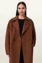 Παλτό με προσθήκη μαλλιού AllSaints SELLMA W019OD μπορντό NC25