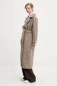 Abercrombie & Fitch płaszcz z dodatkiem wełny KI144.5192.465 beżowy AW25