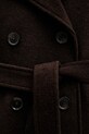 Abercrombie & Fitch płaszcz z dodatkiem wełny KI144.5193.480 brązowy