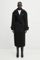 WRSTBHVR płaszcz z dodatkiem wełny Raya nieocieplane czarny U5225TD.3213