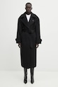 WRSTBHVR płaszcz z dodatkiem wełny Raya nieocieplane czarny U5225TD.3213