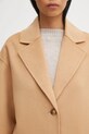 Maison Kitsuné płaszcz wełniany Doubleface brązowy PW02211WQ4067