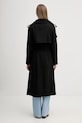Odzież Sisley płaszcz z dodatkiem wełny 224YLN06A szary