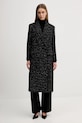 Sisley płaszcz z dodatkiem wełny bez kaptura czarny 2YABLN06D