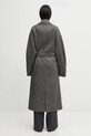 Odzież Fiorucci płaszcz z dodatkiem wełny Herringbone Maxi W25FWOCO001PL01GY01 czarny