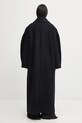 Oblečenie Kabát s prímesou vlny GANNI Peacoat Wool Long W0802 tmavomodrá