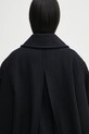 Kabát s prímesou vlny GANNI Peacoat Wool Long W0802