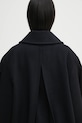 Kabát s prímesou vlny GANNI Peacoat Wool Long W0802