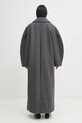 Oblečenie Kabát s prímesou vlny GANNI Peacoat Wool Long W0929 sivá