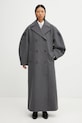 Kabát s prímesou vlny GANNI Peacoat Wool Long W0929