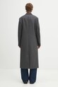 Clothing Sporty & Rich coat with wool Signature Logo Structured Wool OW05064326GY11 gray