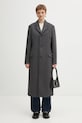 Sporty & Rich coat with wool Signature Logo Structured Wool OW05064326GY11