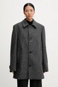 Bally płaszcz wełniany bez kaptura szary M0BA308F