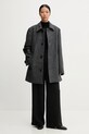 Bally płaszcz wełniany M0BA308F szary AW25