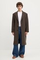 HUGO płaszcz z domieszką wełny 50542695 brązowy AW25